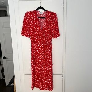 Rouje Paris Red Wrap Dress
